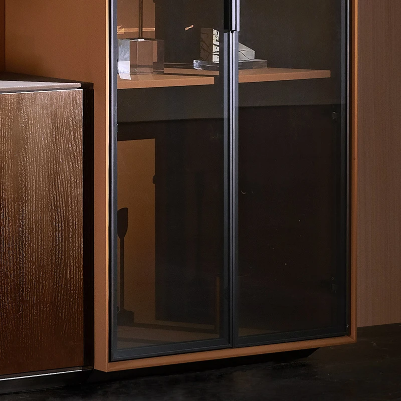 Leather PVC upholstery Luxury Filling Cabinet Office bookcase specifications