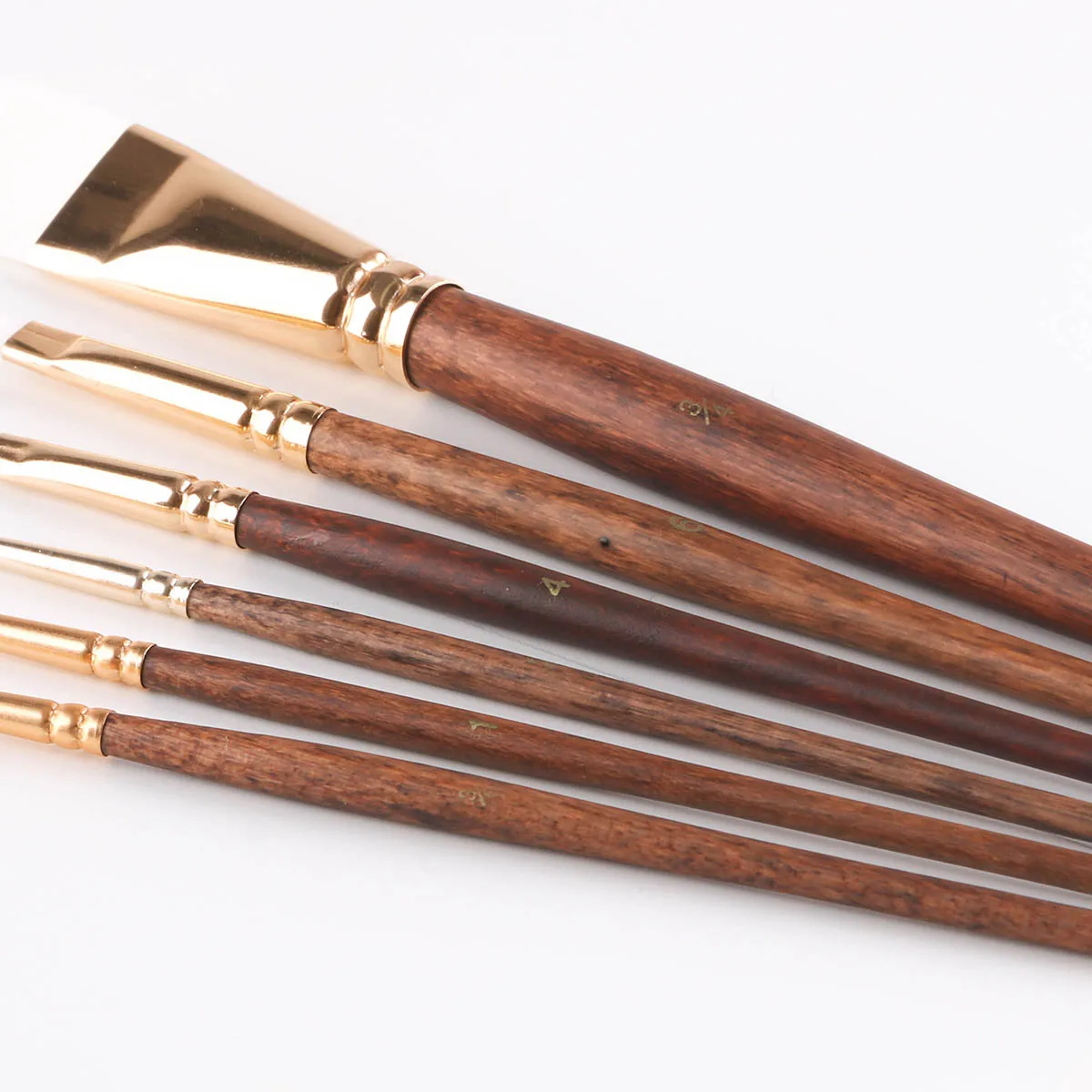 Premium Quality Short Handle Taklon Synthetic Art Professional Paint Artist Brushes Set