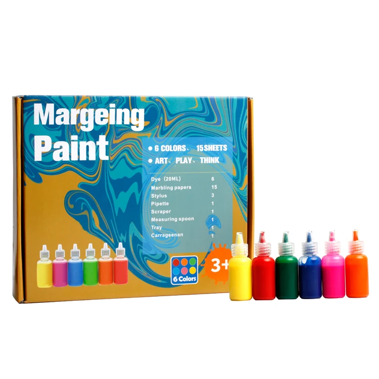 Популярные 48 цветов на выбор под мрамор Набор для рисования Детские diy Набор для рисования игрушки мрамор Набор для рисования