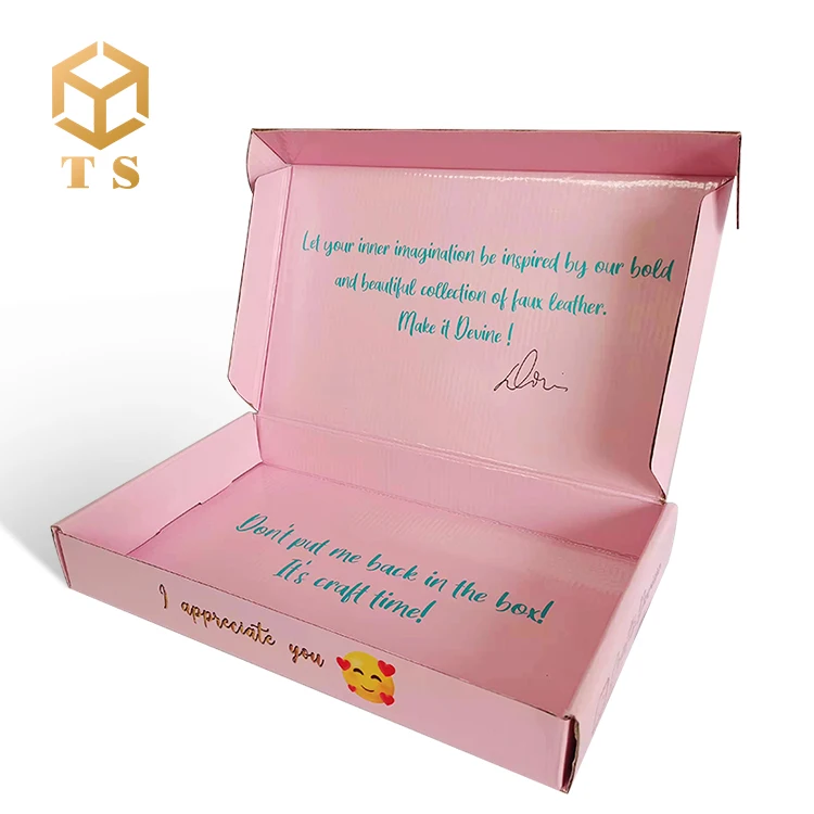 Custom Logo Printed  Packaging Design Personalized Gift Recycled Cardboard Clothing corrugated Mailer Box