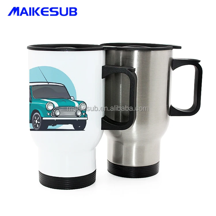 14oz White Custom Print Metal Tumbler Wholesale Stainless Steel Travel Mug Kids Sublimation Blank Coffee Car Cup New
