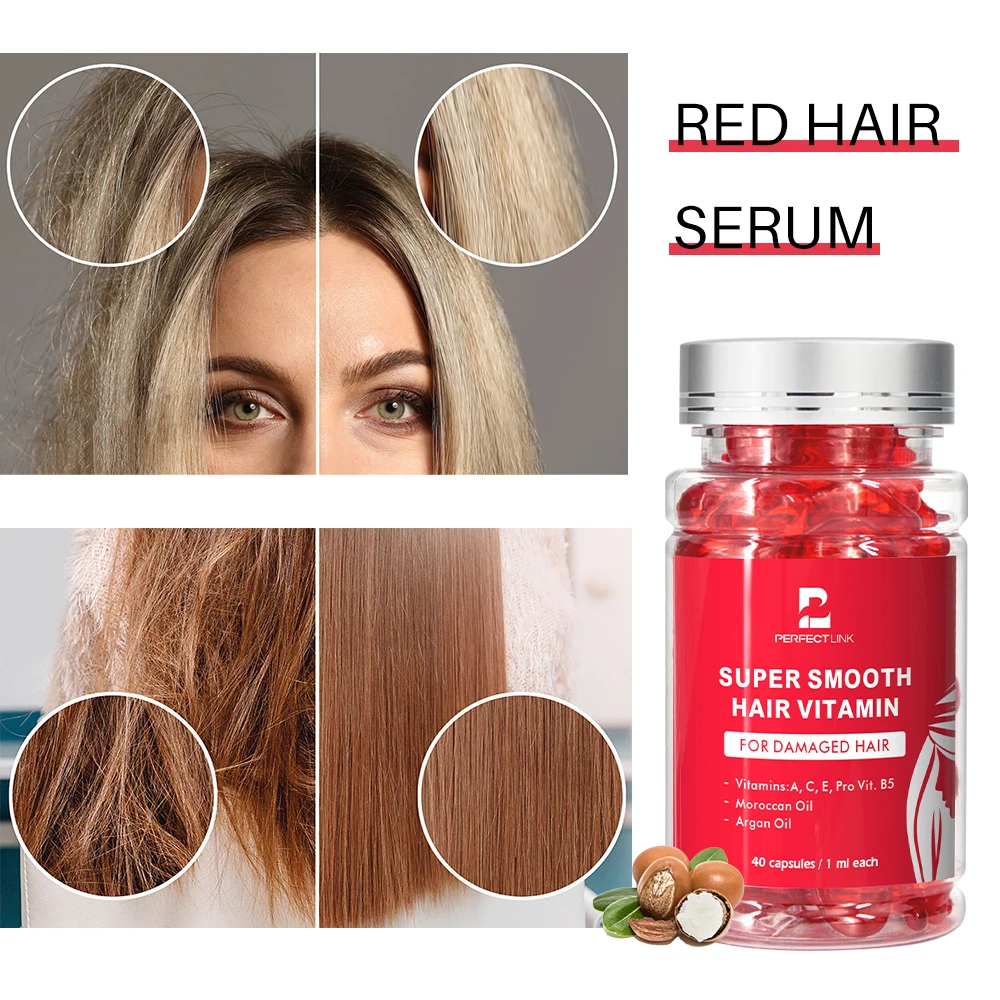 Vitamin E hair care essence capsule nourish and smooth  the restore a shiny hair oil serum capsule