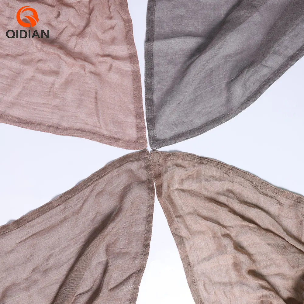 Ready to ship Plain Light Weight Double Stitching Modal Matching ice cotton tube cap Sets Muslim Viscose rayon scarf