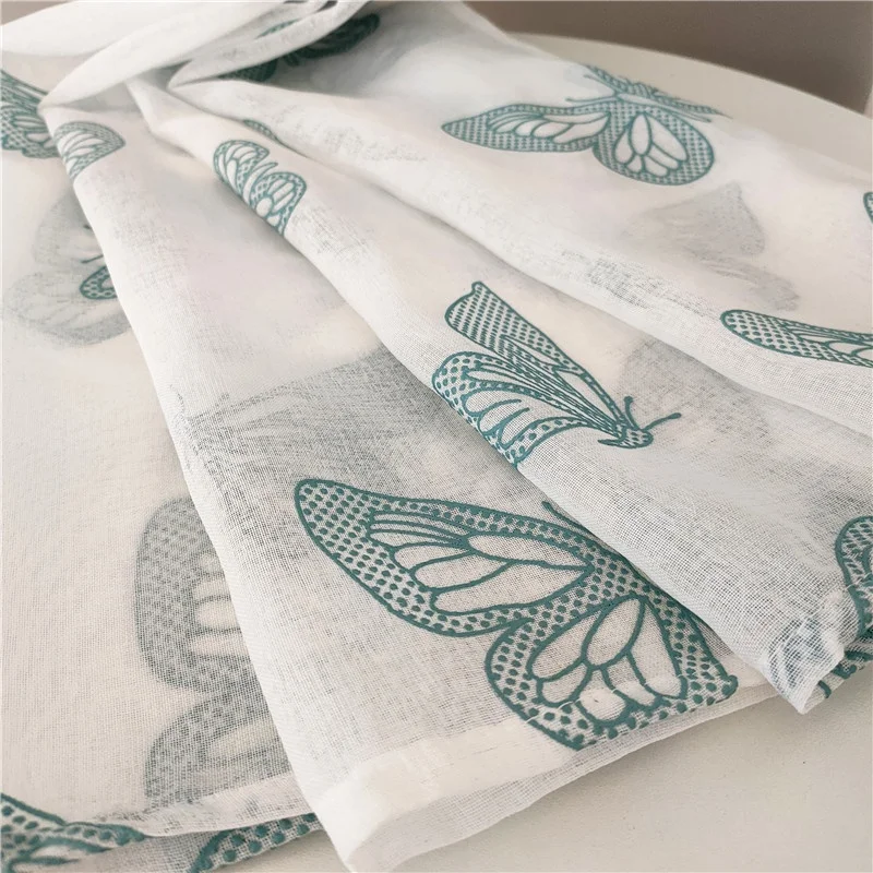 Ready Made Cheap Colorful Pattern Foam Printing Tulle Window Sheer Living Room Curtains Butterfly Fancy Decoration Drapes