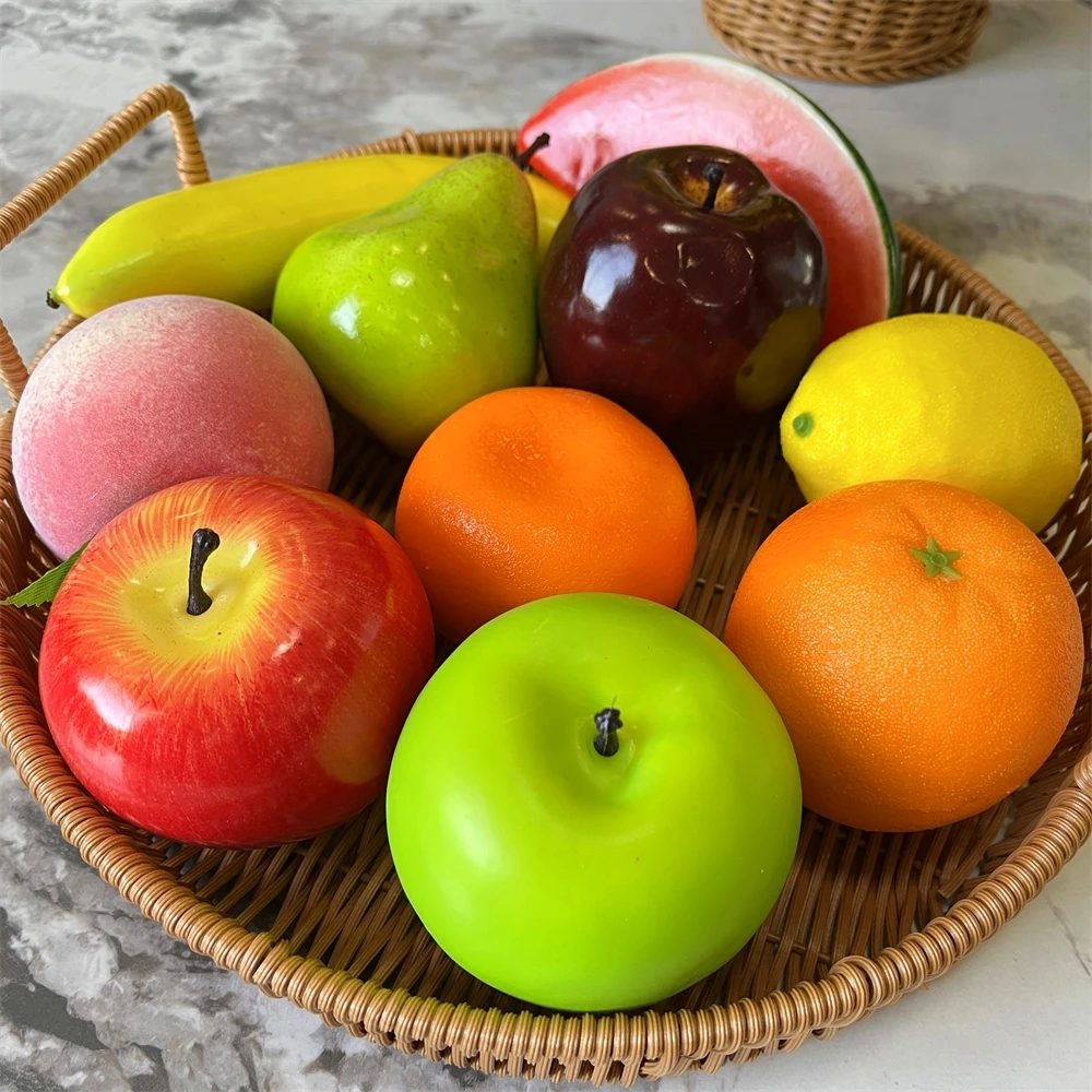 10 style Realistic Artificial Fruit Hot Selling Vegetables For Home Kitchen Party Supermarket Decor fruits Photography props