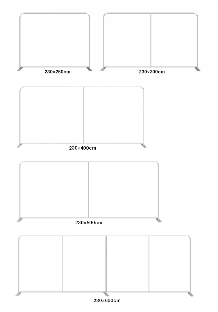 Custom Durable Aluminum Advertising Exhibition Tube Tension Fabric Backdrop Pop Up Banner Stand