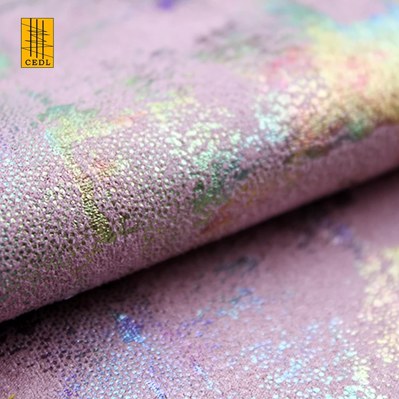 HIgh Quality New Design High Quality Printed Polyester Spandex Stretch Suede Fabric for Suit Coat