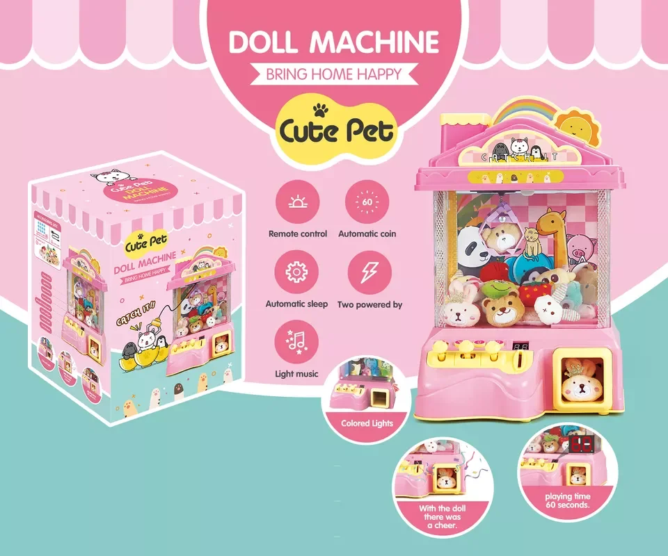 new arrivals educational toys doll machine Catch Mini Electronic Claw Crane ufo catcher machine Toy Automatic intelligence games
