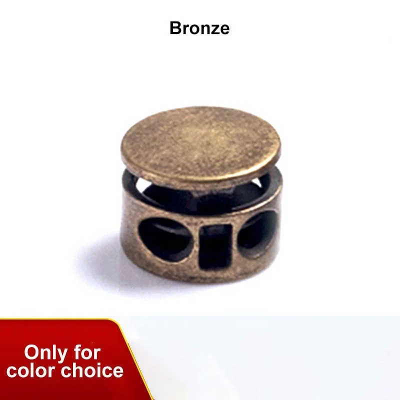 Zinc Alloy Spring Cord Lock Stopper Adjustable Drawstring Buckle Elastic Toggle metal cord stopper