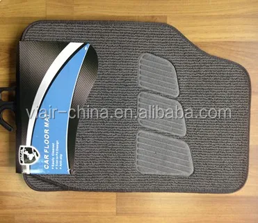 Professional Auto Customized Pvc Universal Polyester Velour Surface Car Carpet Mats