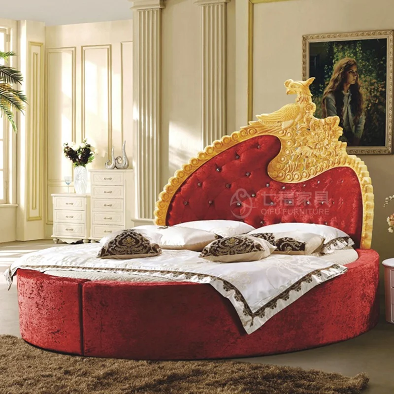 China Factory Direct Deal European Style Luxury Round Bed