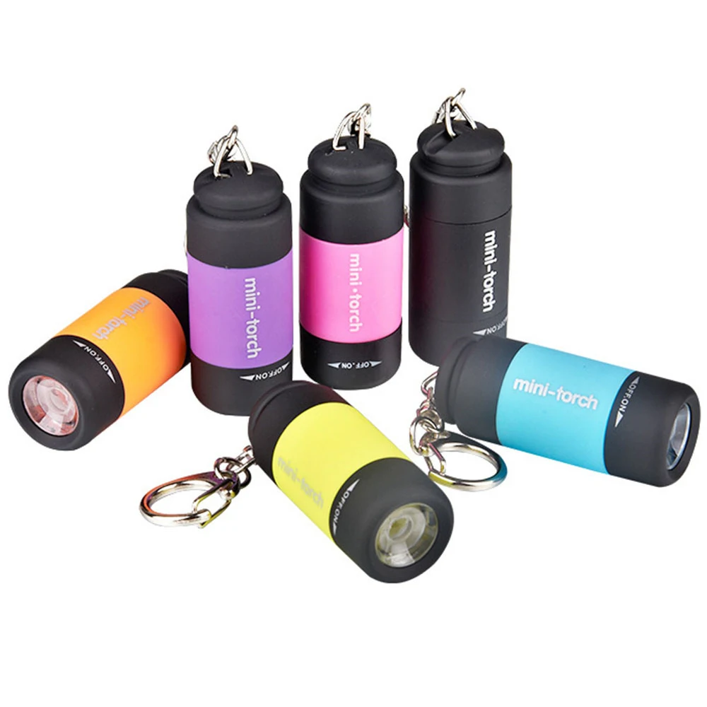 llaveros pequeos USB Rechargeable LED mini Torch flashlight keyring Portable Pocket Keychain UV light  torch mini Flashlights