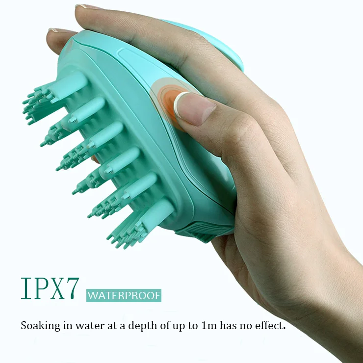 Модная щетка для шампуня и душа, мягкий силиконовый массажер для волос и кожи головы, электрическая массажная расческа