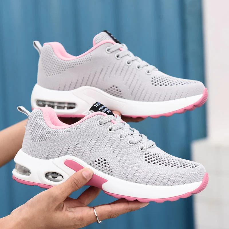 2019 OEM ladies Spring Summer Casual Shoes Fashion Breathable Hollow Lace-Up Women Sports Sneakers