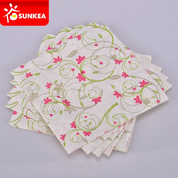 Decoupage printed decorative airlaid paper dinner napkin