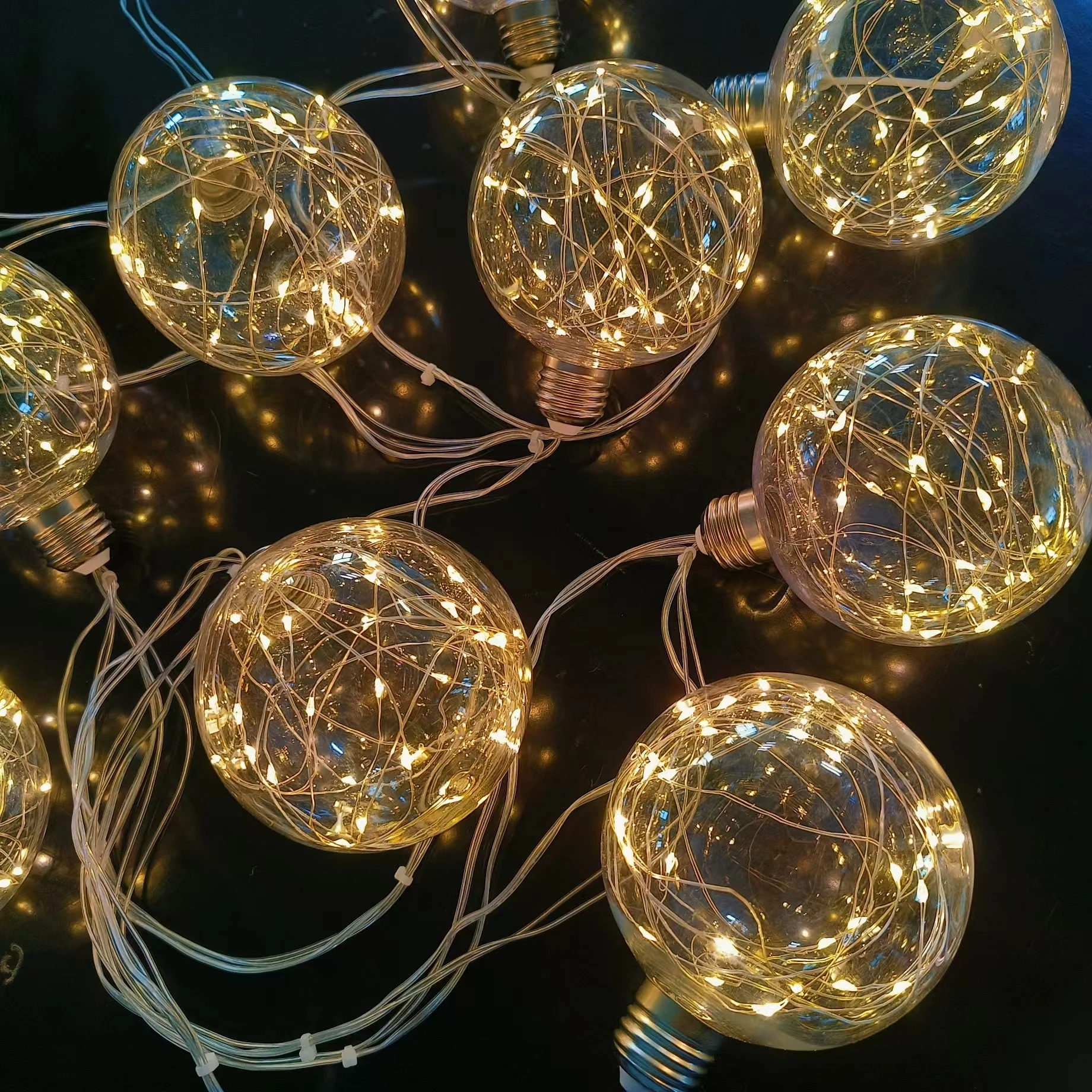 Indoor Decorative LED Copper Wire Filament Light Bulb Starry Sky Fairy Light with Christmas String Style