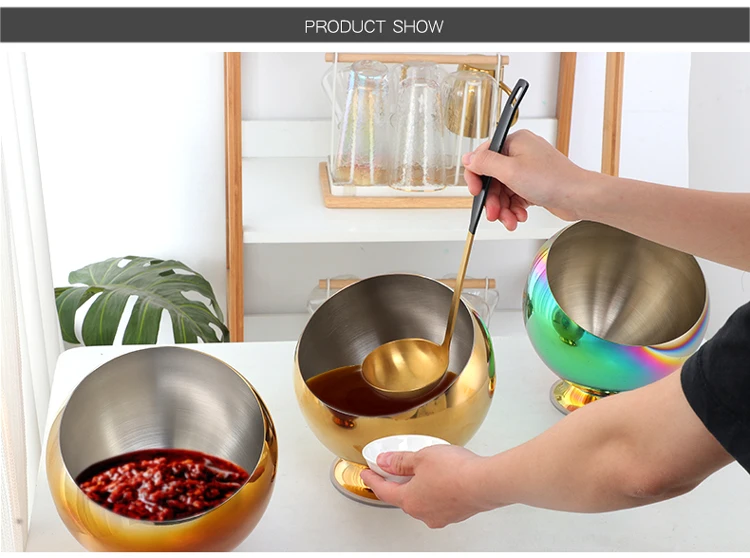 Commercial Kitchen Accessories Stainless Steel Seasoning Container Gold Storage Bowl Party Tray Bowls Spice Tools Oil Bottle Box