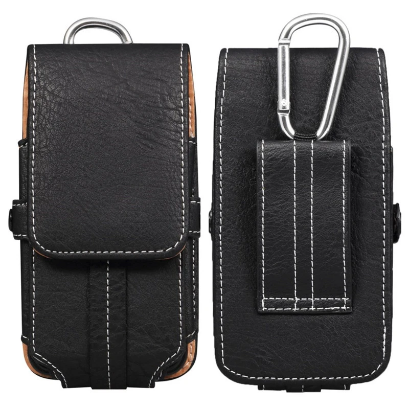 For iphone 13 pro max Phone Waist Pouch with card slot fundas leather phone belt 2021 PU leather waist belt bag with card slots