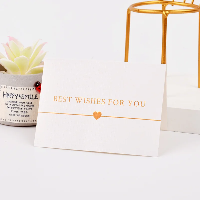 Luxury Customized Wedding Invitation Thank You Card Birthday Greeting Card with Envelope