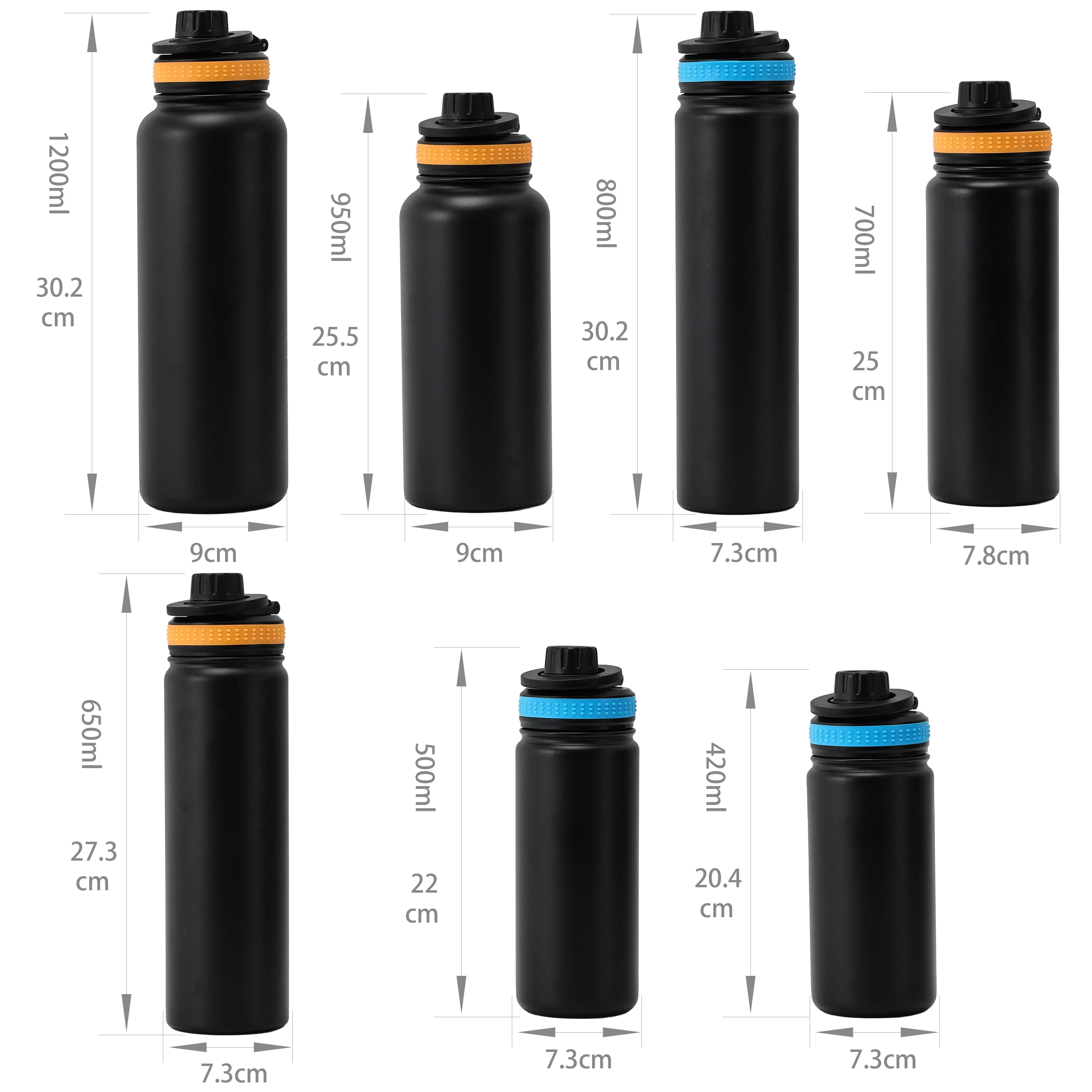 Hot 32oz Vacuum Flask With Spout Lid Thermal Hot & Cold Blue Water Bottle Wide Mouth BPA Free Sport Travel Water Bottle