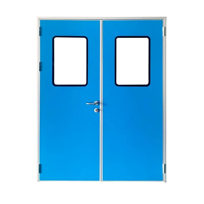 Durable PU/Rock wool/Aluminum Honeycomb Sandwich Stoving Varnish Steel Clean Door