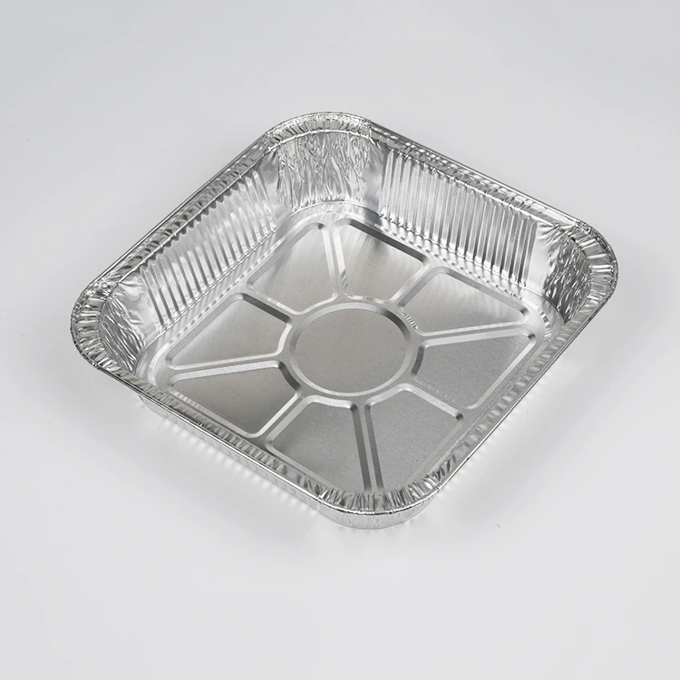 
Disposable food packing aluminum foil container carry out square baking tray 