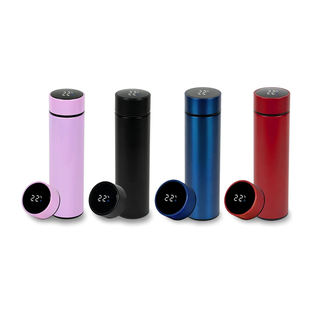 450ml Temperature Display Stainless Steel Smart Water Bottle Logo Custom Double Wall Insulated Thermal Cup Vacuum Flask