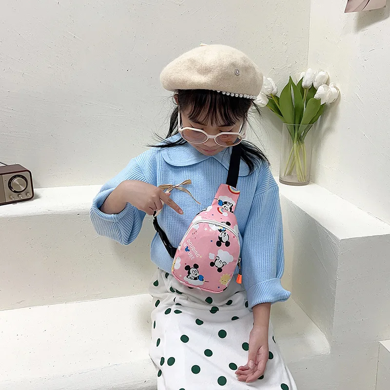 Fashion Messenger Bag For Boy Girl Cartoon Casual Cool Cute Mickey Minnie Crossbody Bag Waterproof Backpack Travel Shopping Bag
