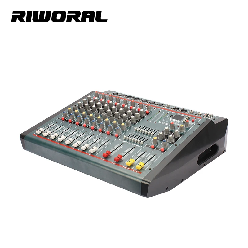 DN833 8 Channel professional sound audio power mixer usb interface controller mixer equalizer power amplifier