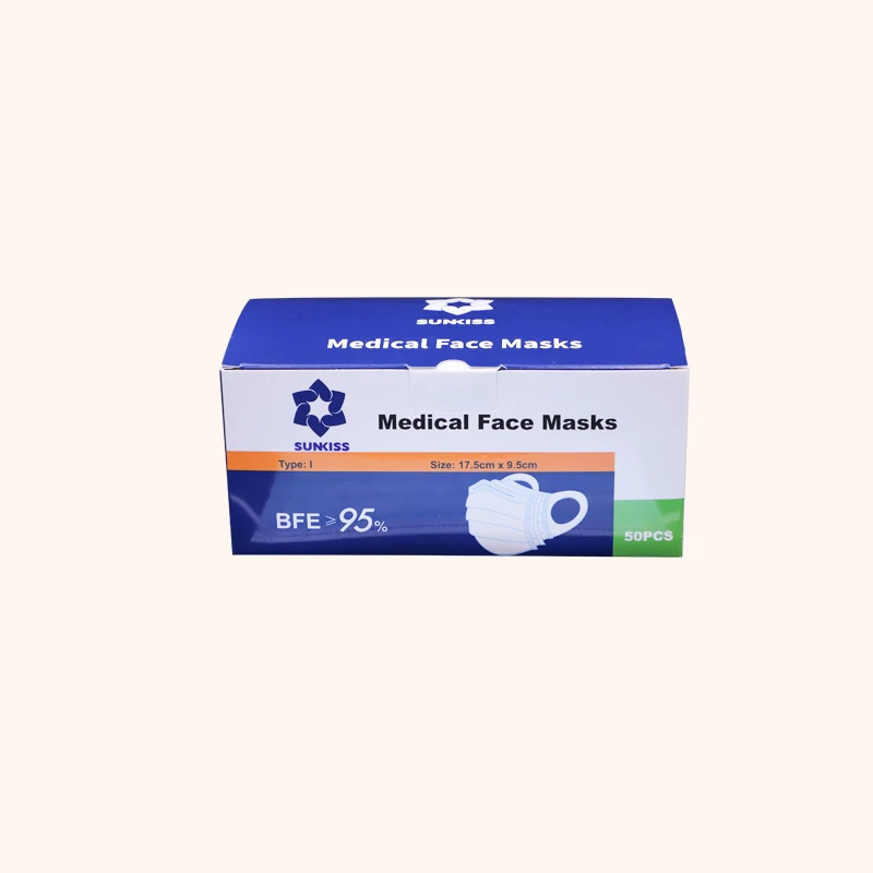 
3-Layer Medical Masks with Elastic Ear Loops for Adults and Children | Non Woven Breathable Protective Masks for Dust Germs 