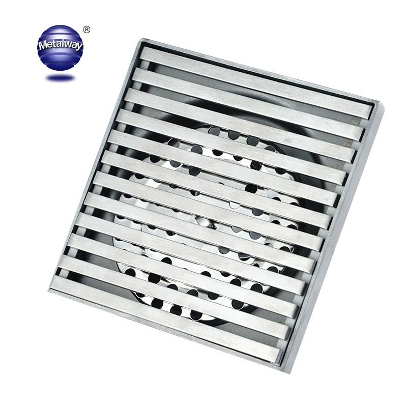 Modern Black Gray Bathroom Shower Accessories Brass 4 Inch Anti Odor SUS 201 304 Stainless Steel Floor Drain