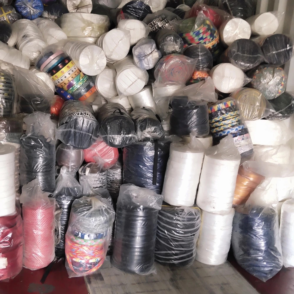 Stocklot Polyester Knitted Crocheted Elastic Band Tape All Kinds of Colors Thick Fleece Fabric Plain Woven Design Sofa Bag Use