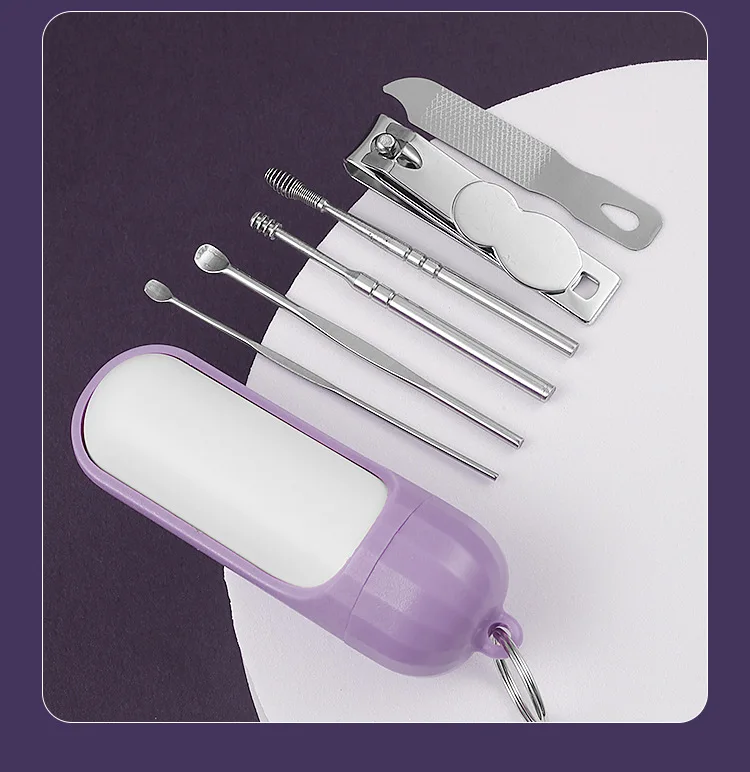 Luxury Portable Personal Care Tools Beauty Manicure Pedicure Kits Earwax Spoon Set