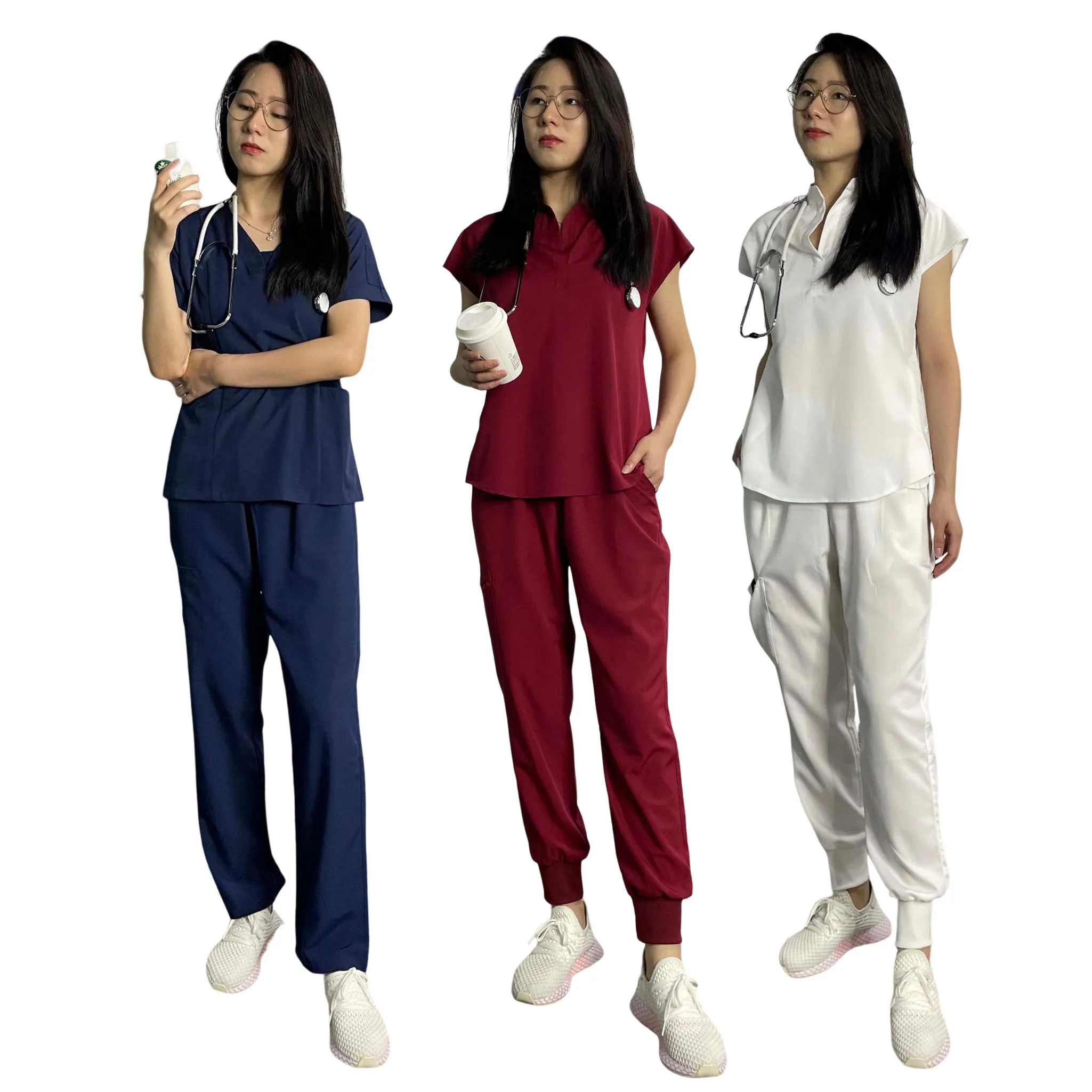 Latest products 2023 Comfortable Fashion Style Short Sleeve Soft Fabric Uniform Nursing Scrubs Sets