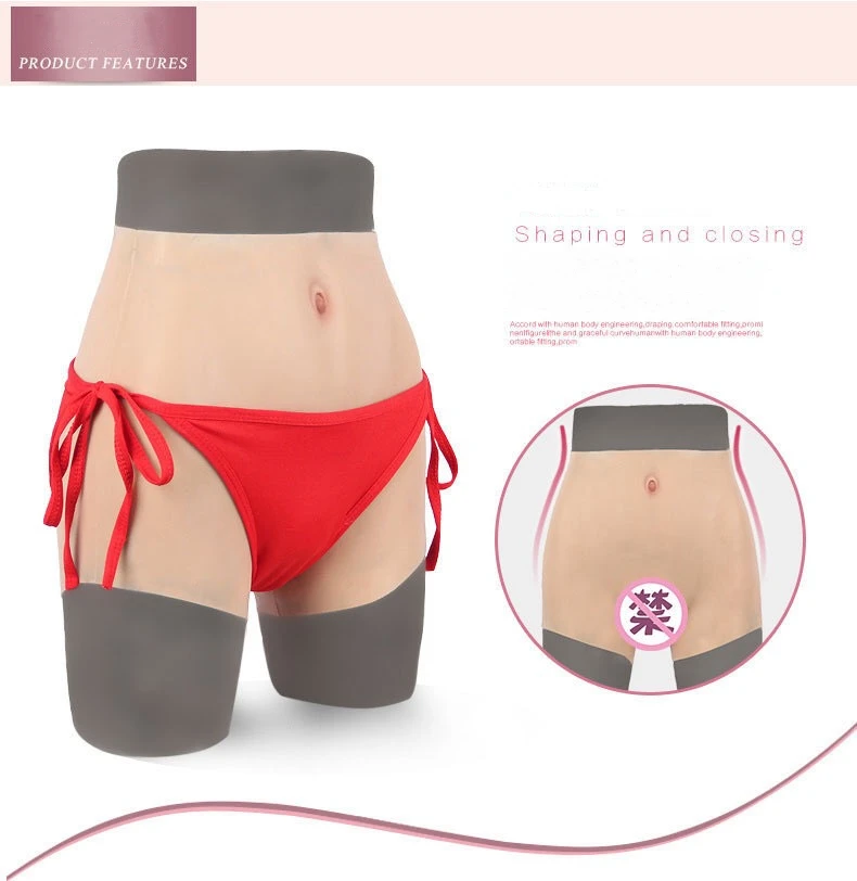 
Silicone Realistic Vagina Panty for men Shemale Crossdresser Pussy Pants Transgender Artificial Sex Fake Underwear Enhancer Hip 