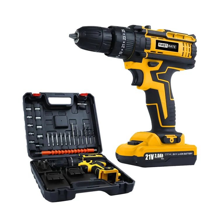 21v Rechargeable Electric Drill Machine Set Cordless Screwdriver Lithium Pro Stainless Small Hand Drill Machine