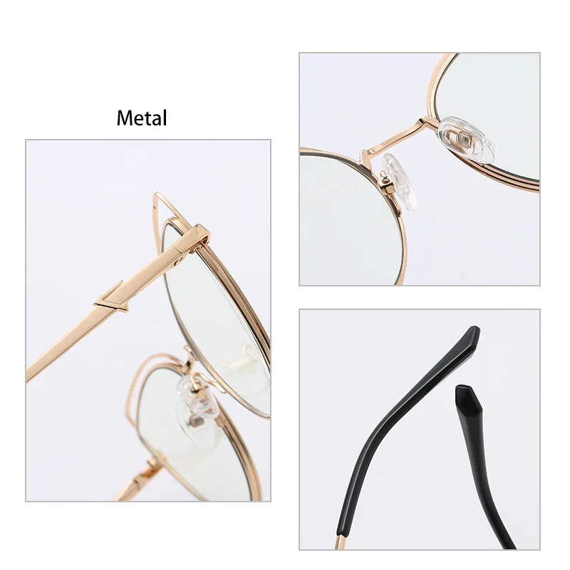 2022 European and American trend flat lens spring hinge optical frames anti blue light glasses fashion luxury cat eye glasses