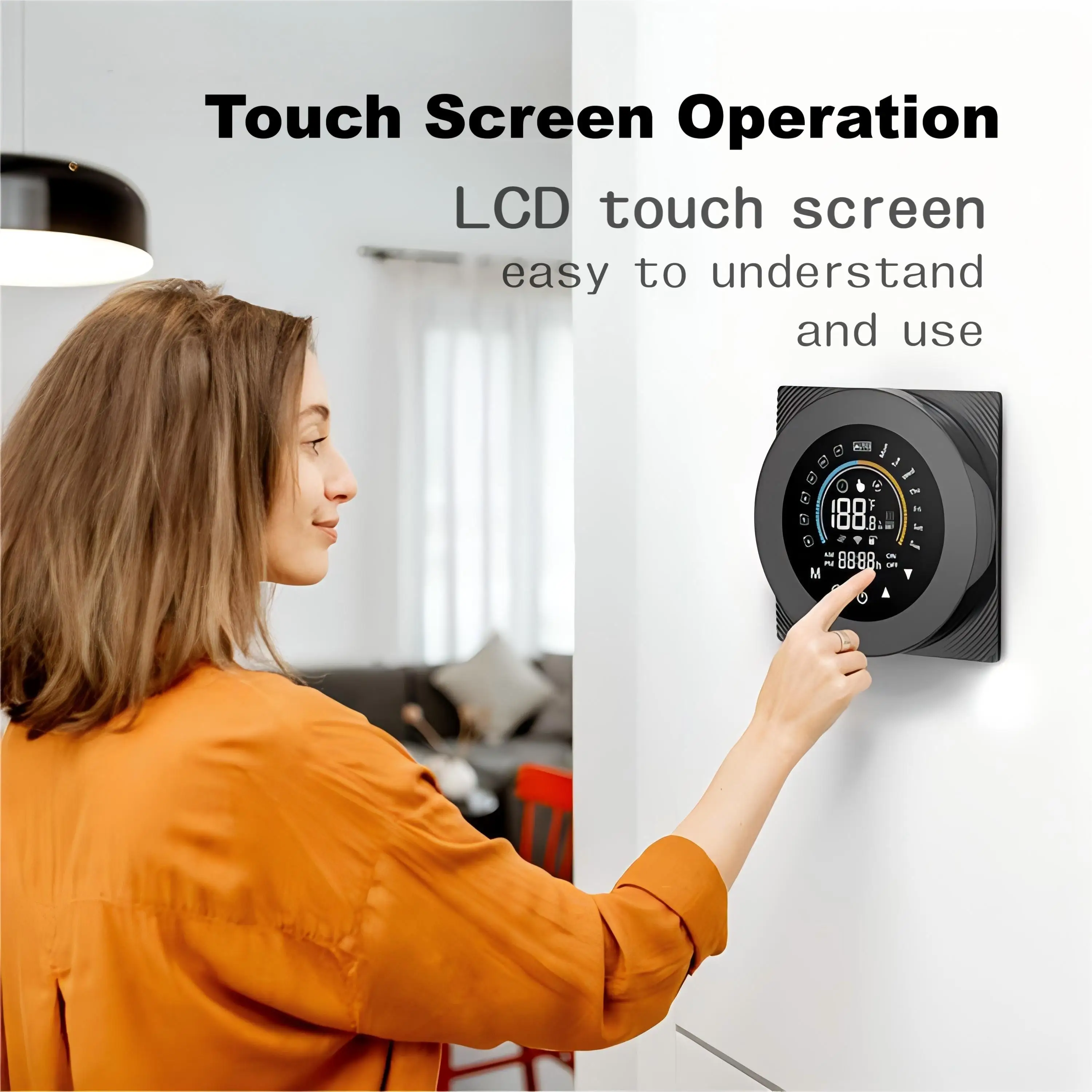 Tuya Wireless 5+1+1 7-Day Smart Programmable Thermostat for Hotel Room Temperature Heating Modern Wifi Heating System