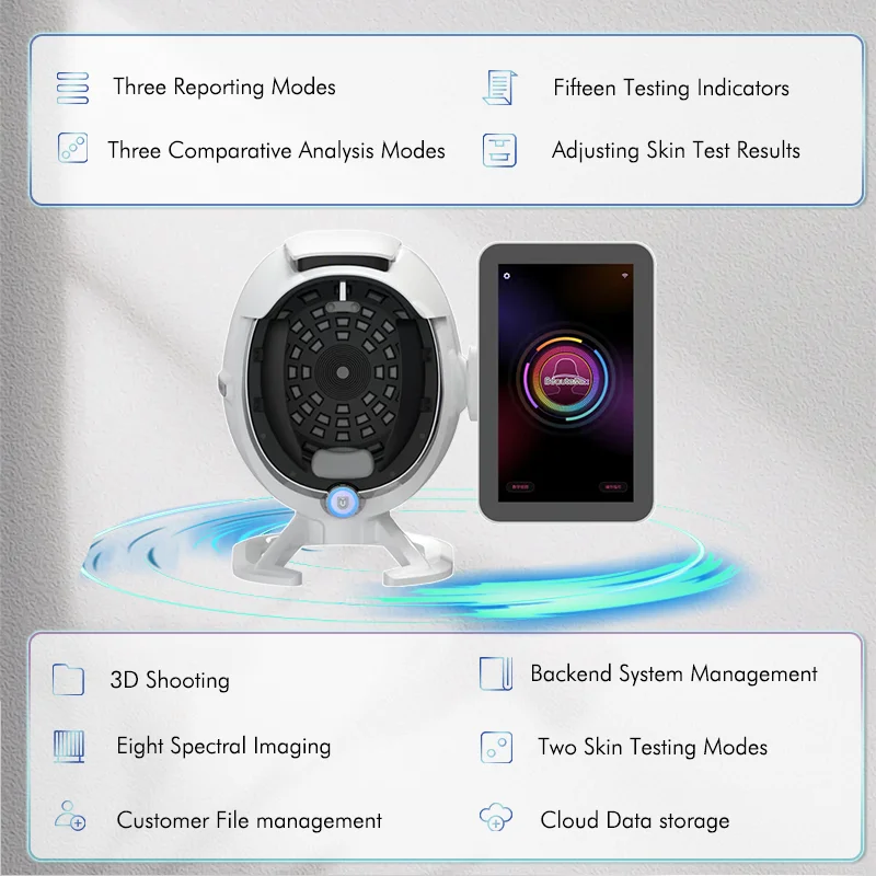 2024 Portable 3D Skin Analysis Machine Facial Uv Lcd Skin Lamp Scan Skin Analyzer Machine