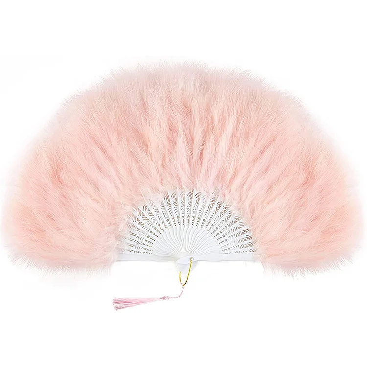 2023 Wholesale Price 50 30cm Colorful Turkey Feather Fan for Party Decoration