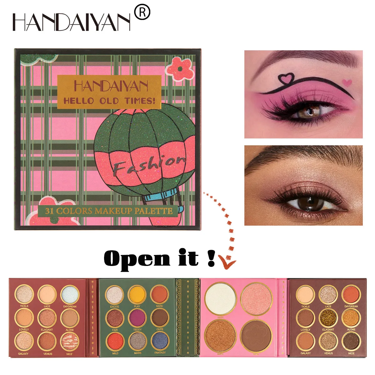 31 color eye shadow makeup plate + cheek red high gloss repair makeup set group box pearl matte light eye shadow