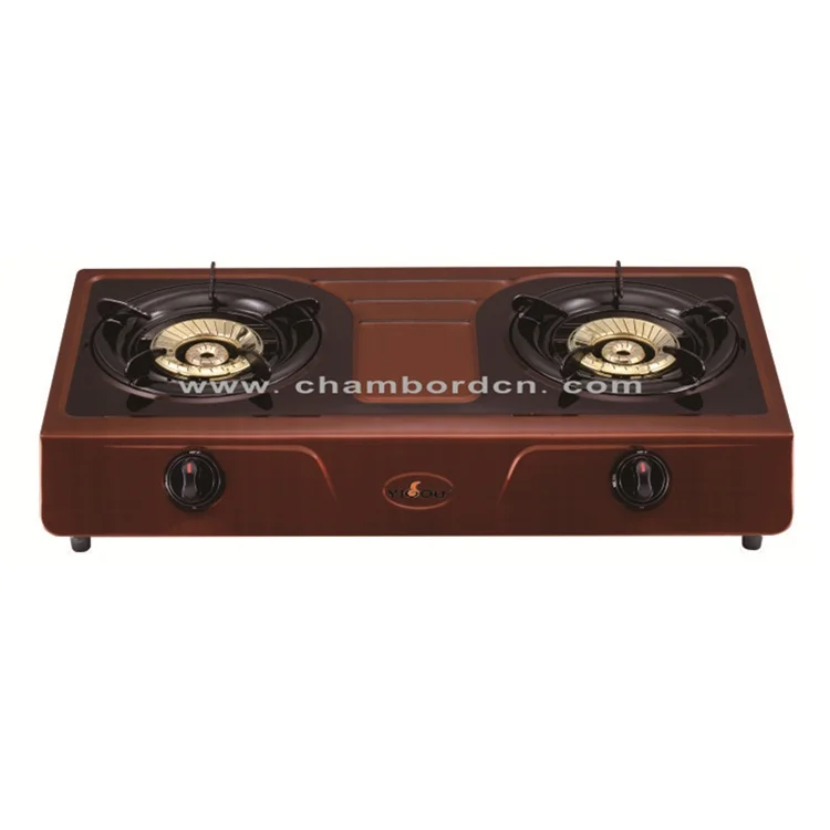 
Household Table Cast Iron Burner With Brass Cap Stainless Steel Gas Stove 