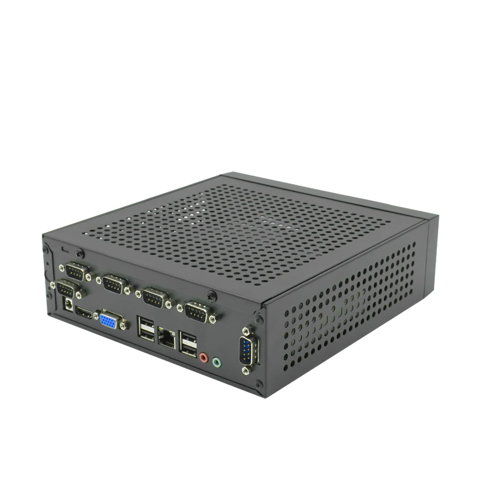 1LAN 6COM i9-13900 computers mini pc H610 DC19V Core i3/i5/i7/i9 13th processors support RS232/422/485 computers desktop mini pc