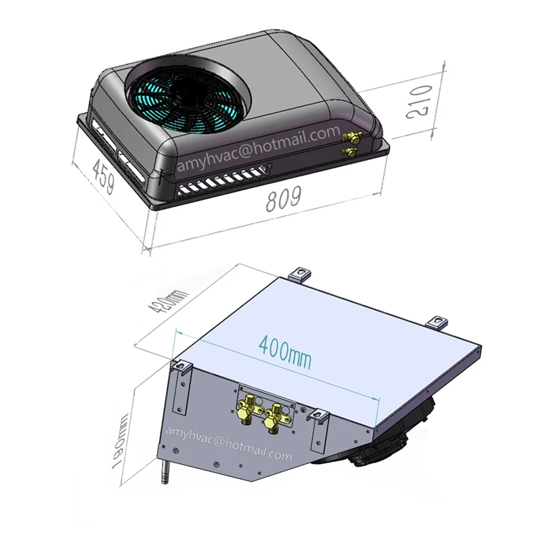 top mount freezer unit for trailer