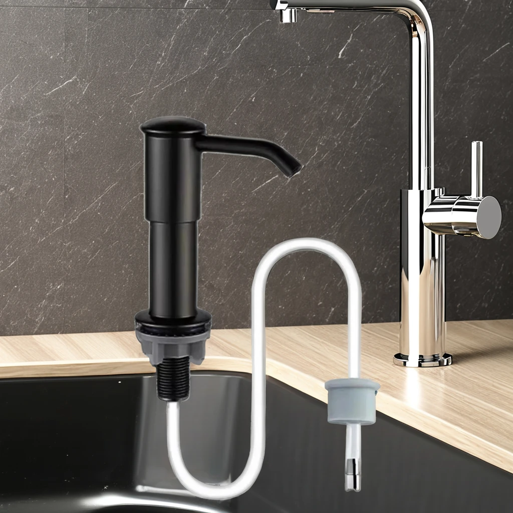 High Quality RTS Deck Mounted Metal Hand Soap Dispenser ABS Foam Faucet Liquid Pump Wall-Mounted Home Kitchen Bathroom In-Stock