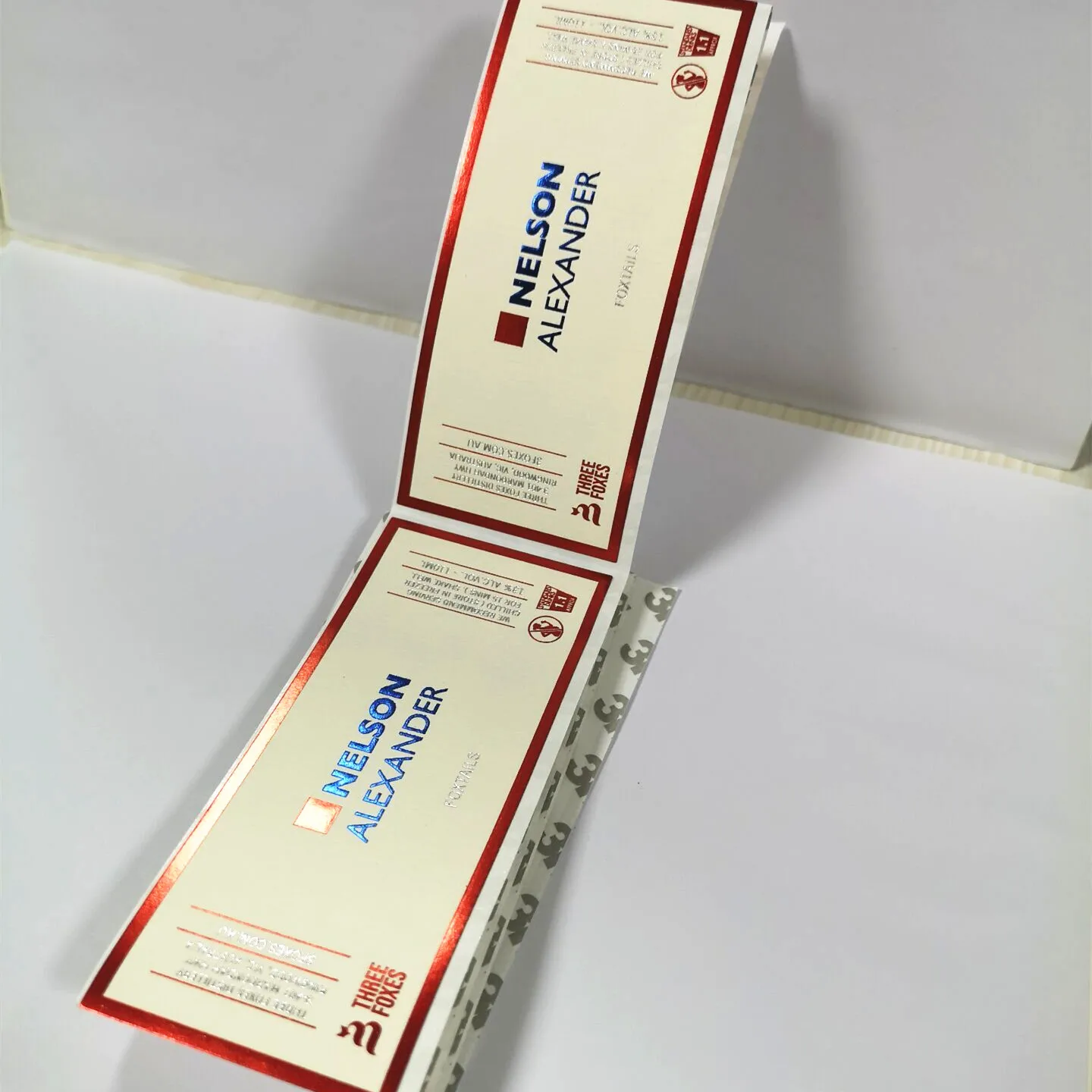 Custom Gold Stamping Punch Hot Stamp Wedding Wine Label for Whiskey Strong Adhesion & Waterproof for Beverages & Bottles label