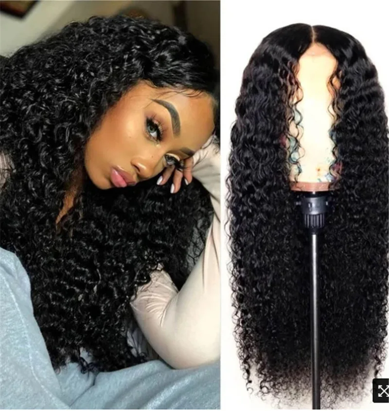 Matte high temperature silk African small curl explosive head long curl chemical fiber head set wig