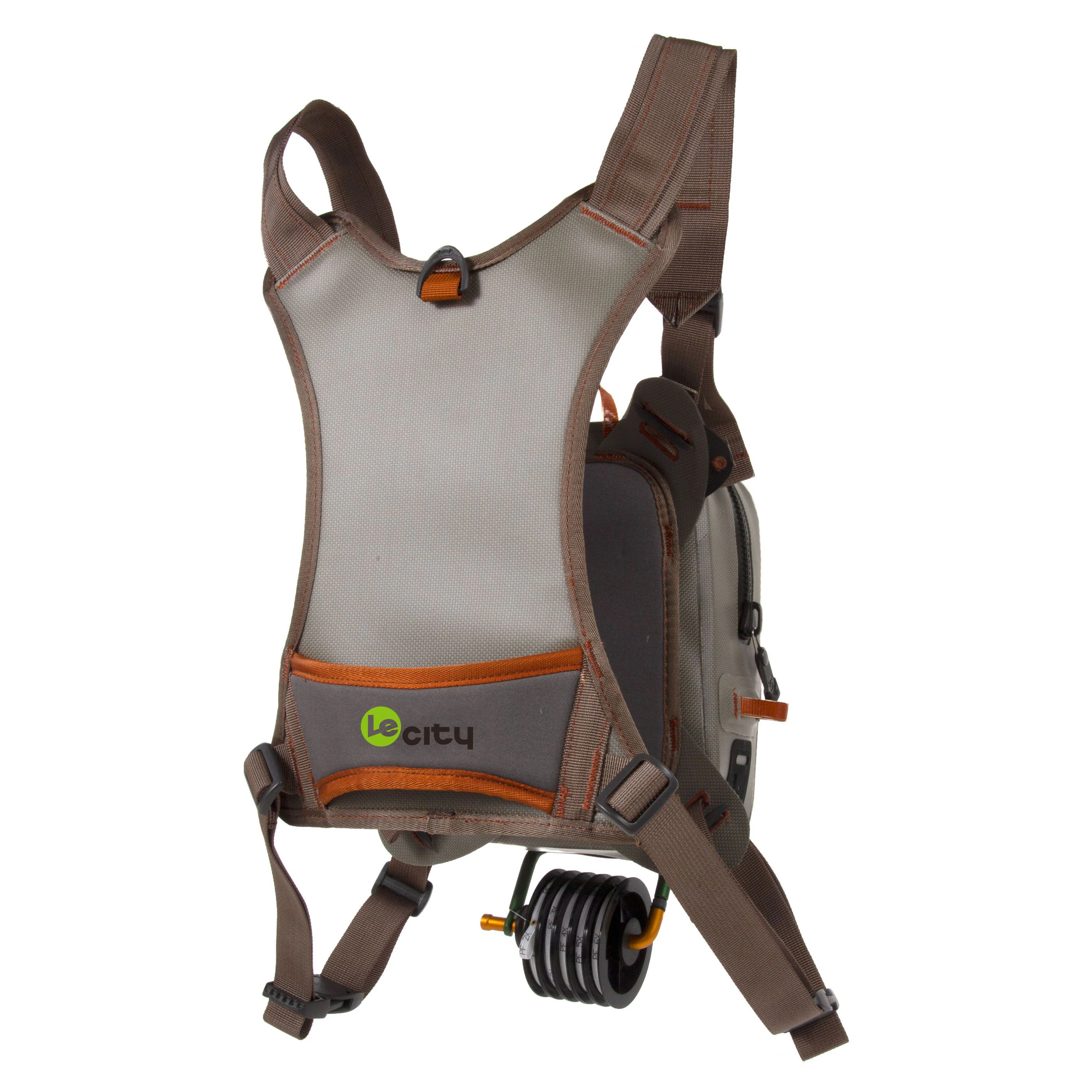 Waterproof custom fishing tackle backpack front fanny pack mens fly fishing chest vest pack rig bag