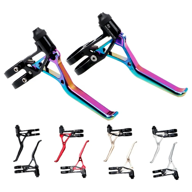 
2021 stylish anodized ultra-light aluminum alloy mtb bicycle brake lever handle suitable for BMX folding bicycles 