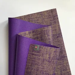 factory manufacturer Bulk sale non toxic anti-tear support position line affirmats blue color custom natural jute yoga mat